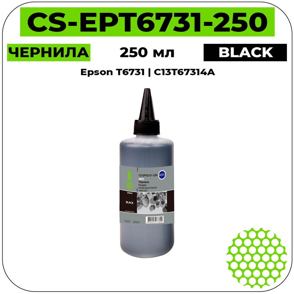 Чернила CS EPT6731-250 для заправки Epson T6731 C13T67314A #1