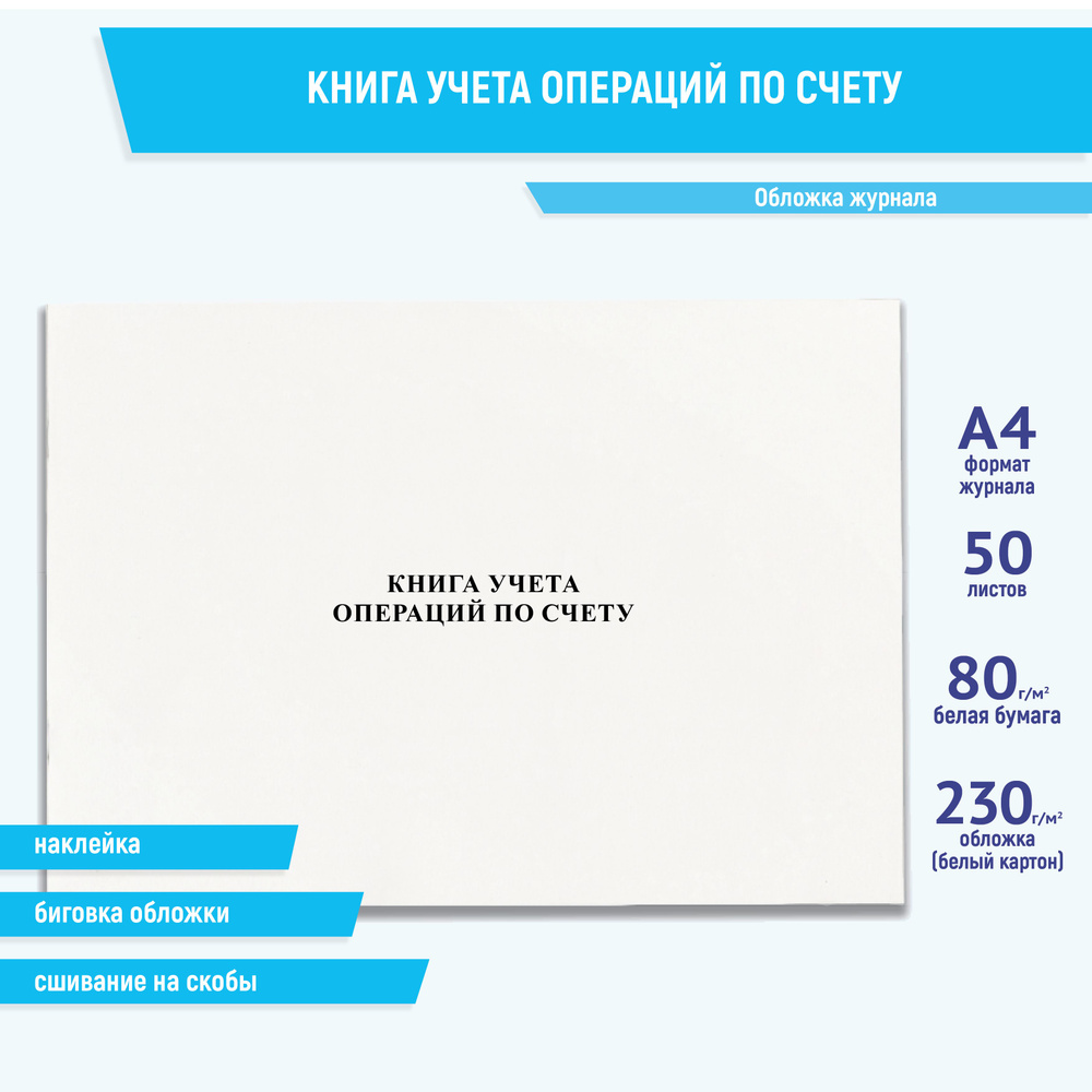 ЛитАРы Книга учета A4 (21 × 29.7 см), 1 шт., листов: 50 #1