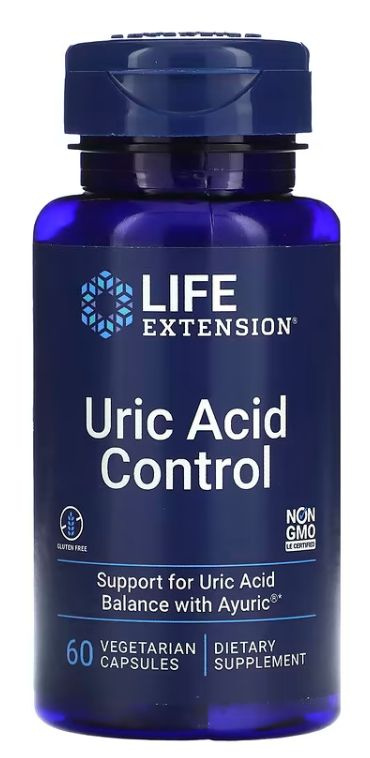 Life Extension Uric Acid Control (Добавка для контроля мочевой кислоты) 60 растительных капсул  #1