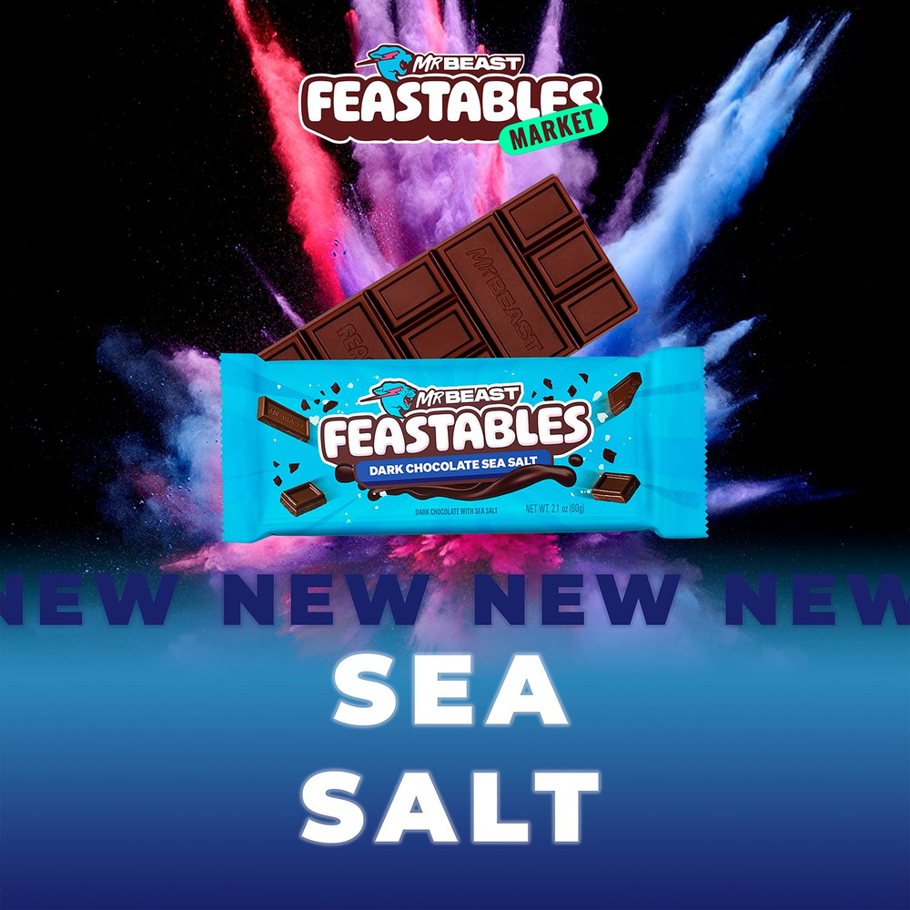 Sea salt шоколад feastables от Mr.Beast #1