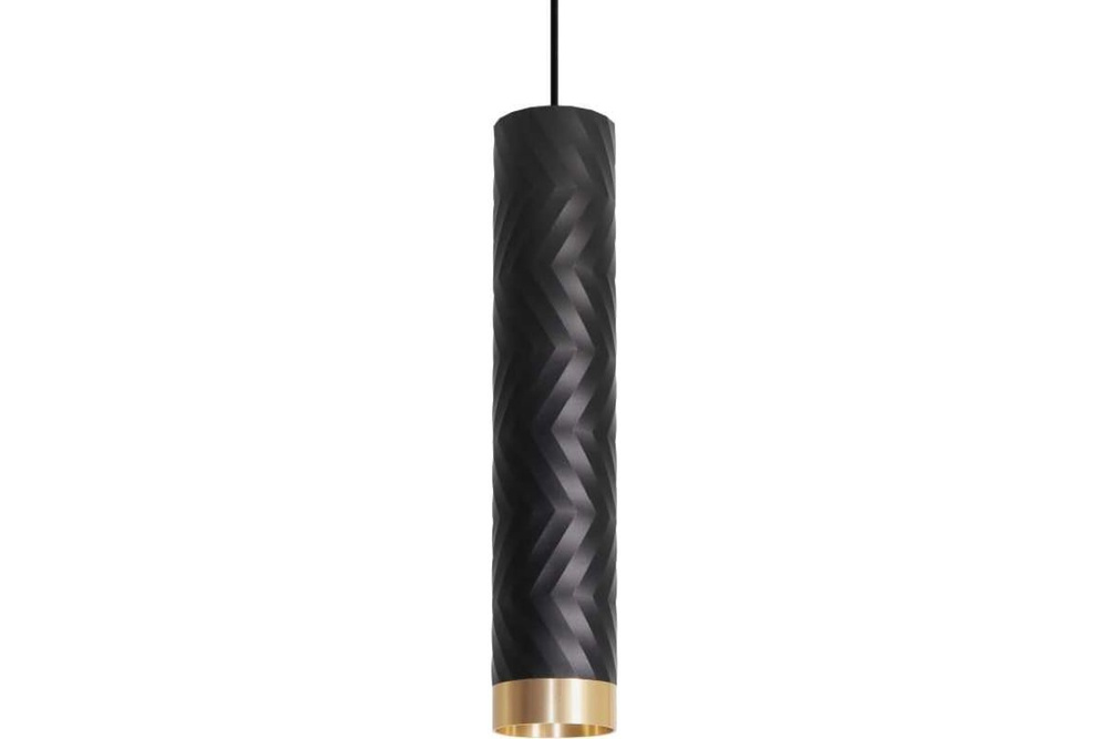 Светильник Wolta Linea подвесной WSL-GU10/P09BG D55x280 черный золото #1