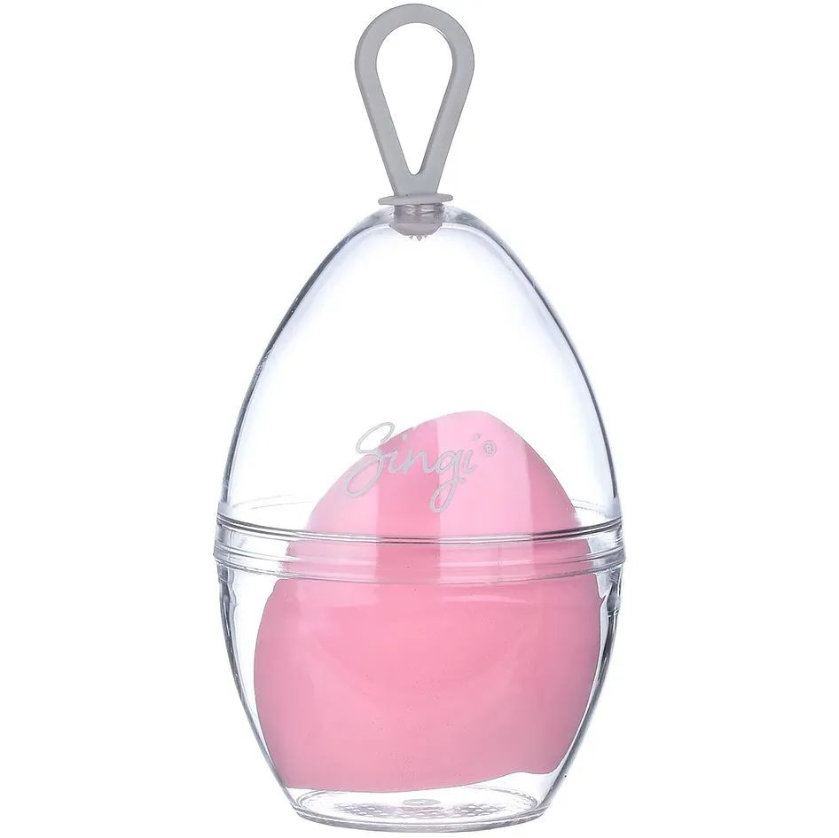 Singi Спонж косметический для макияжа лица срезанный розовый PINK, в упаковке 6см  #1