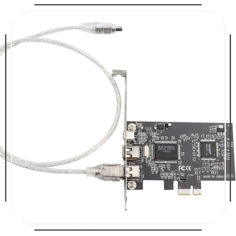 PCI-E Firewire IEEE 1394 3-портовая карта контроллера FireWire / для настольного ПК  #1