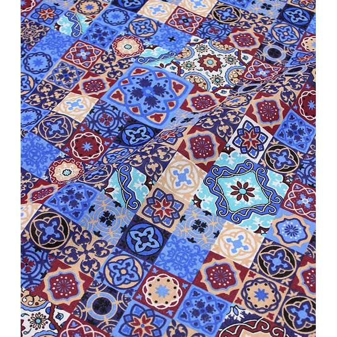 Ткань для шитья(1 м) Бязь "Маракеш" цв.синий, ш.1.5м, хлопок-100%, 120гр/м.кв  #1