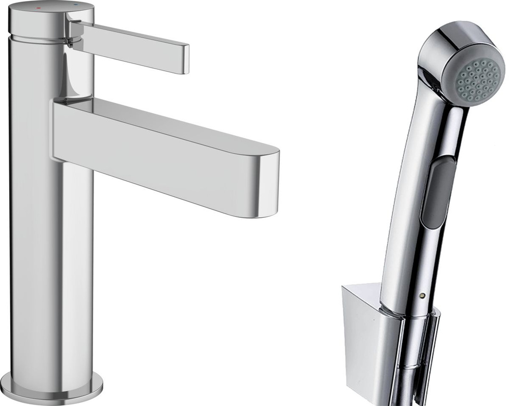 Смеситель Hansgrohe Finoris 76210000 для раковины, с гигиеническим душем, хром  #1