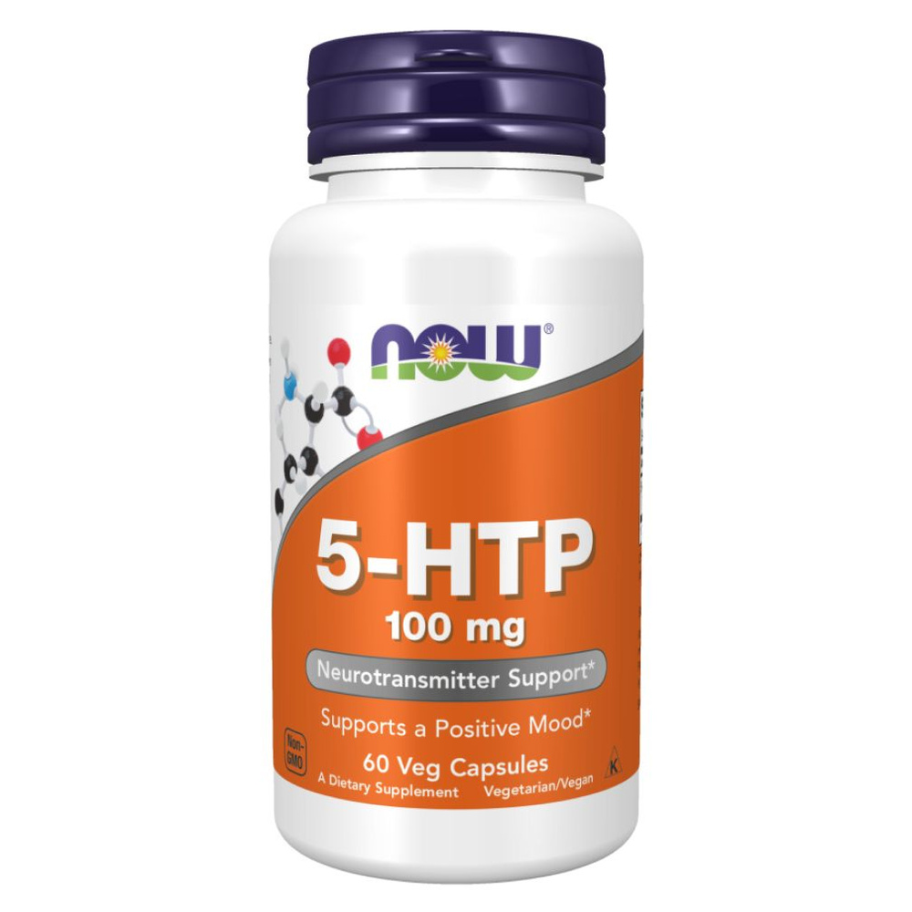 NOW 5-HTP 5-гидрокситриптофан 100 мг, 60 капсул по 440 мг #1