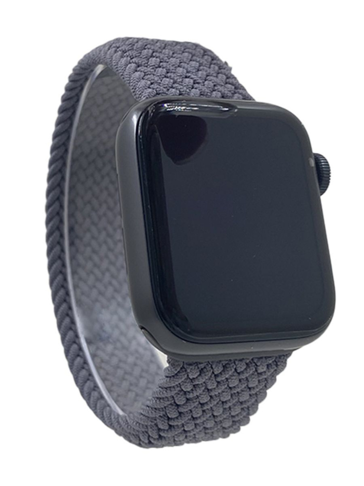 Нейлоновый ремешок для Apple Watch 1-9 / SE (38/40/41 мм), без застежки, серый космос, размер L  #1