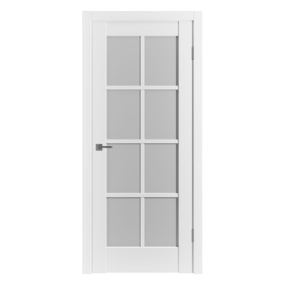 Дверь EMALEX ER1 / EMALEX ICE / WHITE CLOUD (800x2000) + коробка + 5 наличников  #1