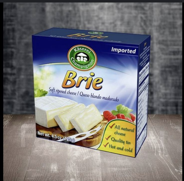 Мягкий сыр с белой плесенью Бри (Brie) из коровьего молока/ штучный 125гр.  #1