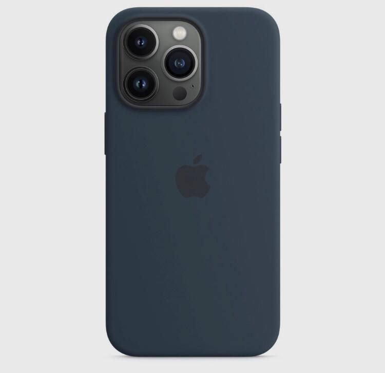 Силиконовый чехол Soft Touch на iPhone (Айфон) 15 Pro (с логотипом), темно-синий  #1