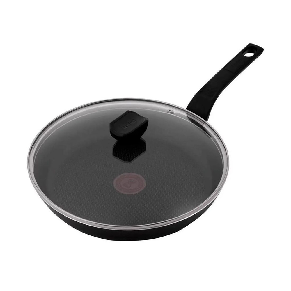 Tefal Сковорода сковорода c крышкой tefal easy plus, 28 см, с крышкой, с фиксированной ручкой  #1