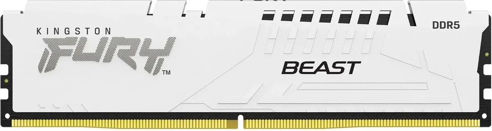 Kingston Fury Оперативная память Оперативная память DDR 5 DIMM 16Gb PC44800, 5600Mhz, Beast White EXPO #1