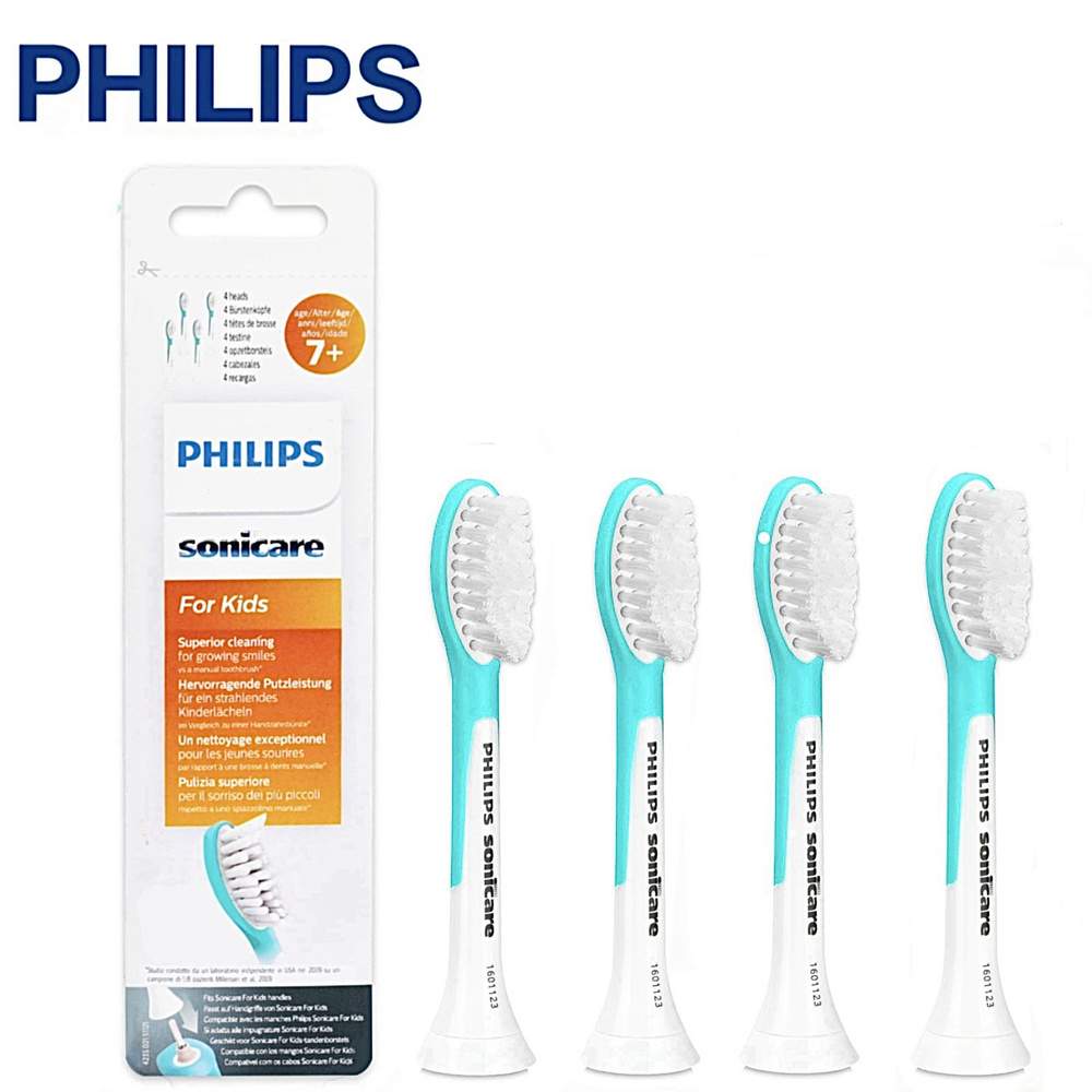 Насадки для электрической зубной щетки Philips Sonicare Kids HX6034/33 для детей (3+), для бережного #1