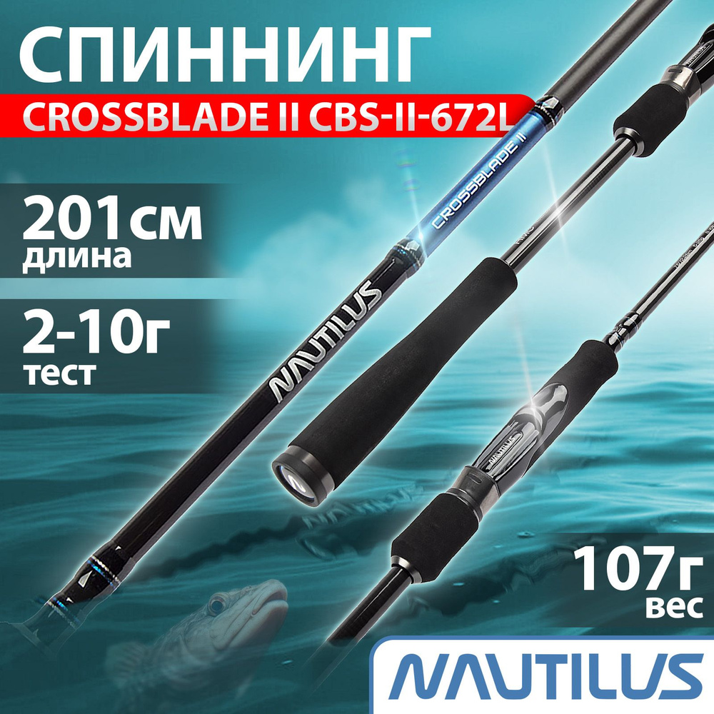 Спиннинг для рыбалки "NAUTILUS" Crossblade ll 2.01м 2-10г CBS-ll-672L #1