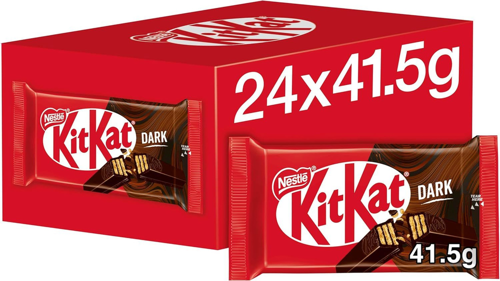 Шоколадный батончик KitKat 4 Fingers Dark, в тёмном шоколаде, 41,5 гр, 24 шт  #1