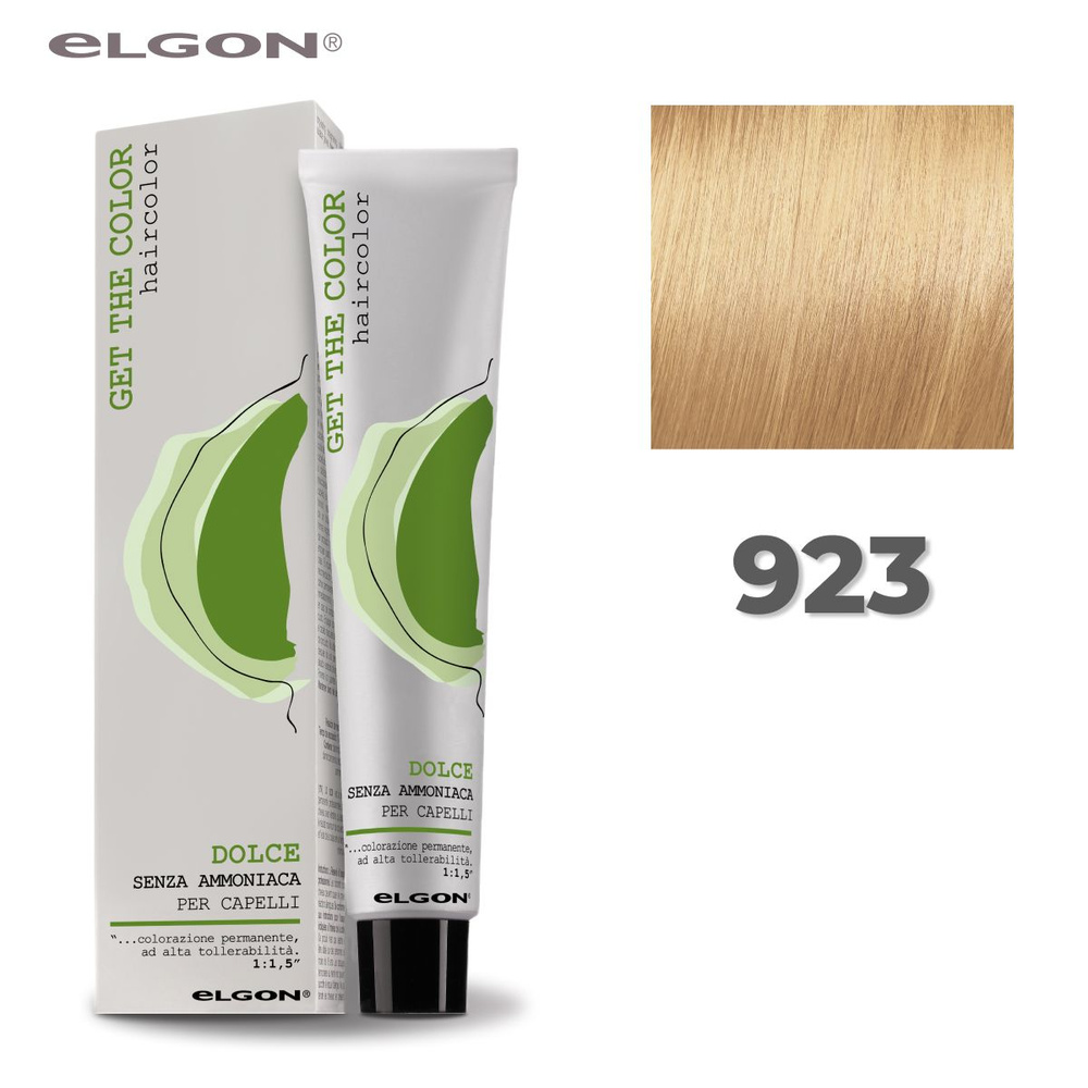 Elgon Краска для волос без аммиака Get The Color Dolce 923 золотисто-бежевый, 100 мл.  #1