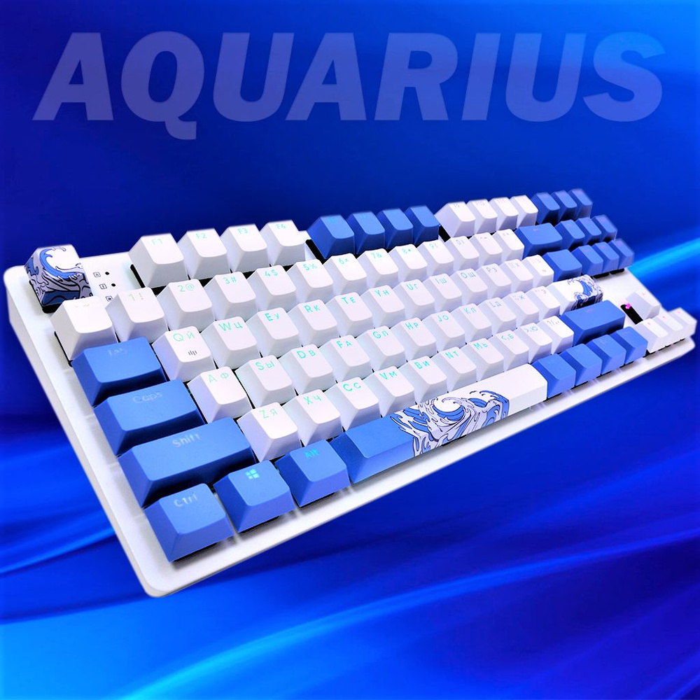 Игровая клавиатура Red Square Keyrox TKL Aquarius (RSQ-20036) G3ms Amber Switch белый/голубой Русская #1