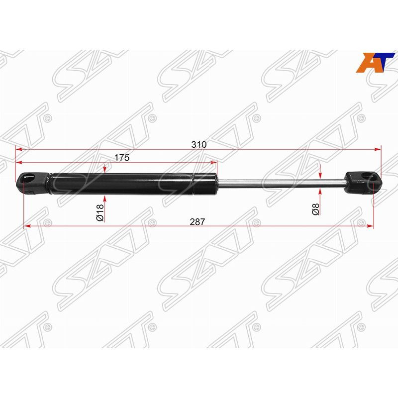 Амортизатор капота (1 шт.) для Джип Гранд Чероки WJ 1998-2004, Jeep Grand Cherokee WJ амортизатор капота #1