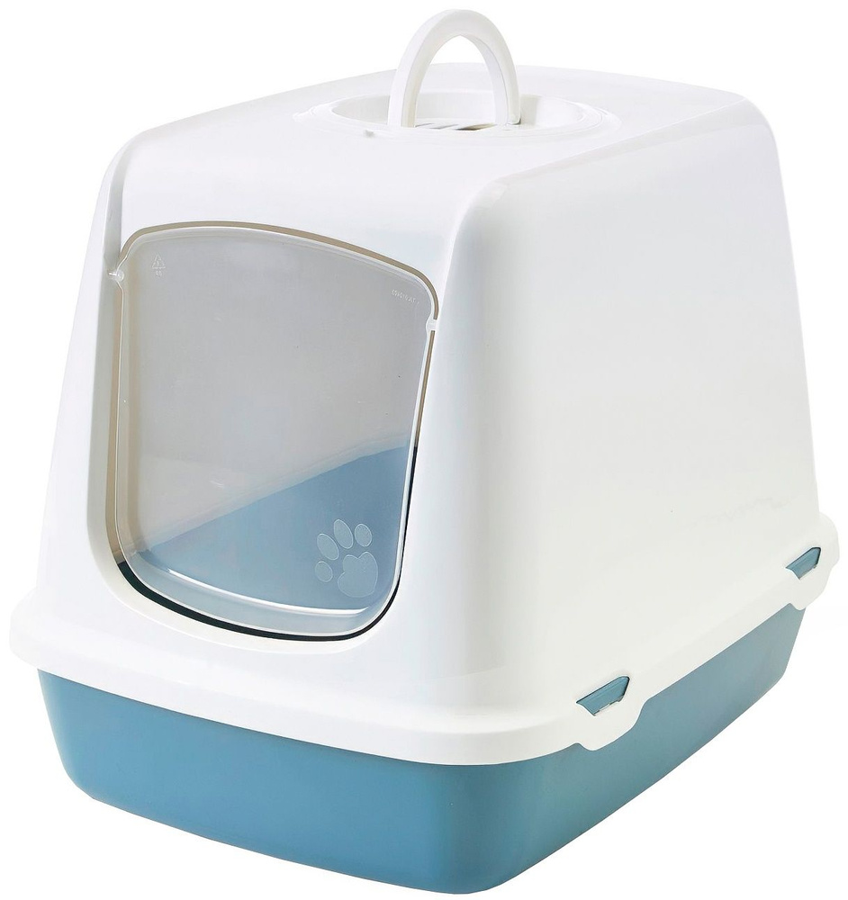 Savic Oscar туалет-домик для кошек, голубой камень, 50х37х39 см #1