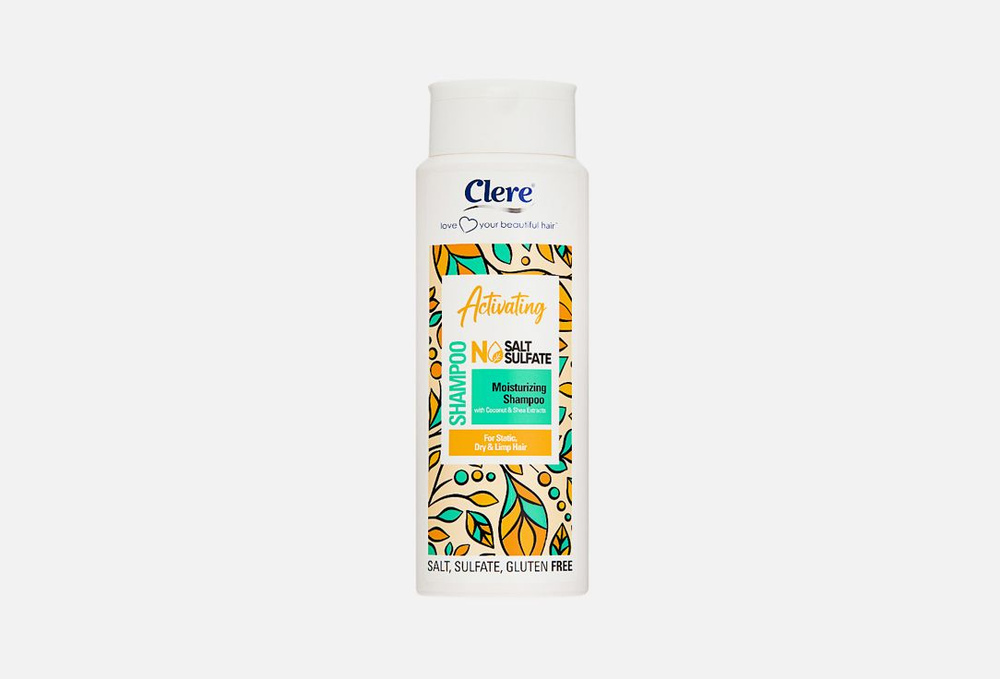 Бессульфатный увлажняющий шампунь для волос Clere Coconut and shea extract, 500 мл  #1