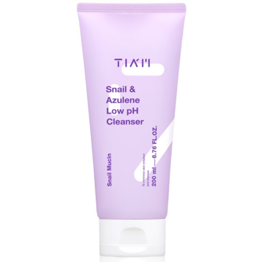 Tiam Успокаивающий гель для умывания с муцином улитки и азуленом Snail & Azulene Low pH Cleanser 200 #1