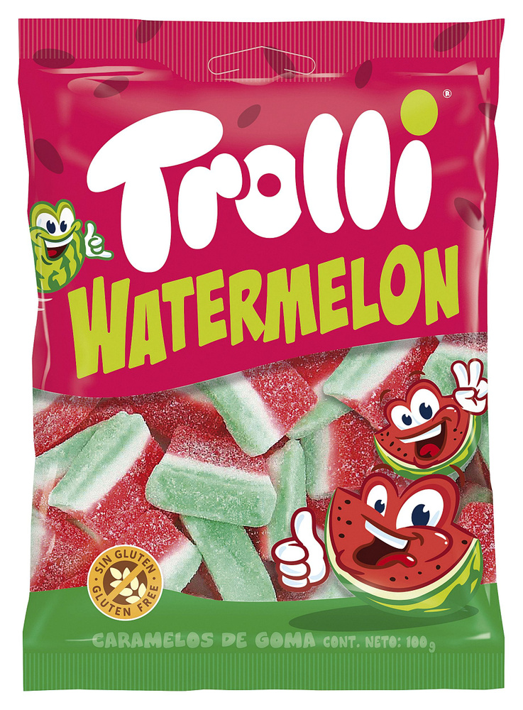 Мармелад жевательный Trolli Арбуз, вес 100 гр., комплект 2 уп.  #1