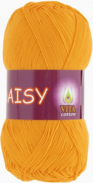 Пряжа Daisy (Vita cotton),цвет 4428 золотой, 5 мотков, 50гр/295м,100% хлопок двойной мерсеризации,Индия #1