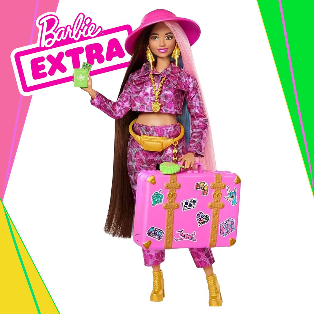 Шарнирная кукла Barbie Extra Fly HPT48 cафари с аксессуарами Барби Mattel  #1