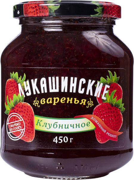 Варенье из клубники Лукашинские Вологодский комбинат с/б, 450 г  #1