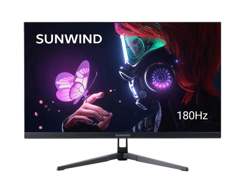 SUNWIND 24.5" Монитор SM-25FI401 (SM25SG01), черный, черный #1