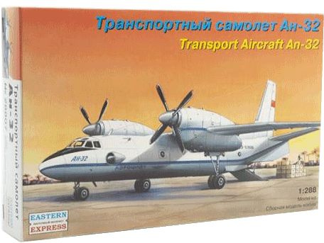 Сборная модель транспортного самолёта АН-32 (1/288) EE28807 #1