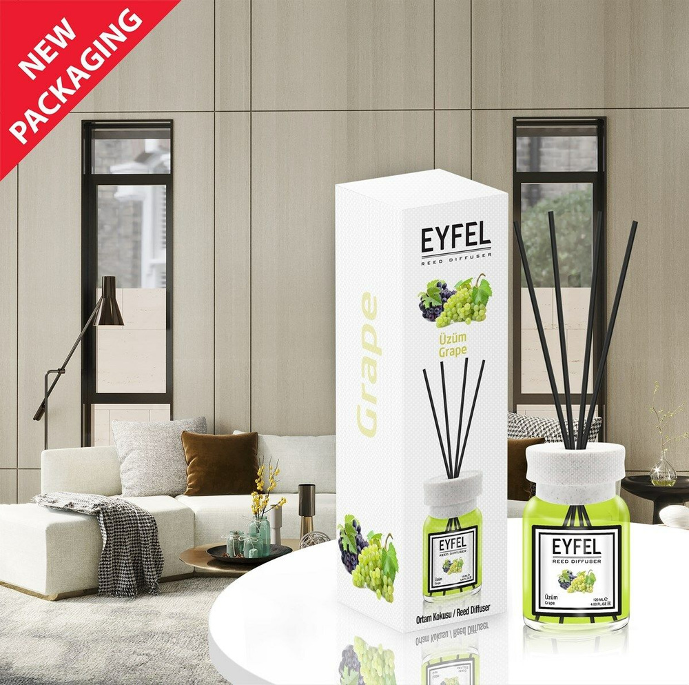 EYFEL PERFUME Диффузор Виноград, 120 мл, ароматический диффузор для дома с палочками  #1