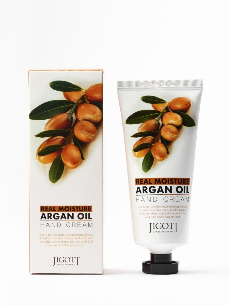 Увлажняющий крем для рук с Аргановым маслом JIGOTT REAL MOISTURE HAND CREAM Argan 100 ml  #1