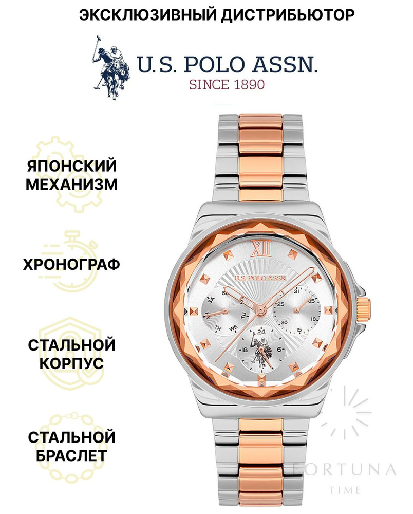 Часы наручные женские U.S. POLO ASSN. USPA2065-04, Кварцевые, 35 мм #1