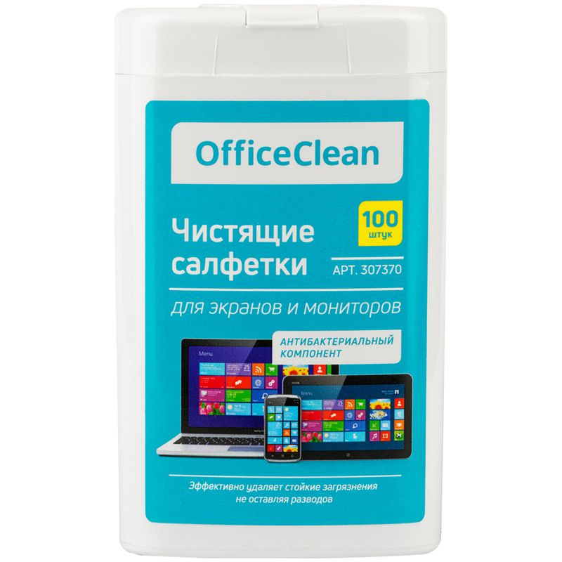 Салфетки для монитора влажные OfficeClean 100 шт (307370) #1