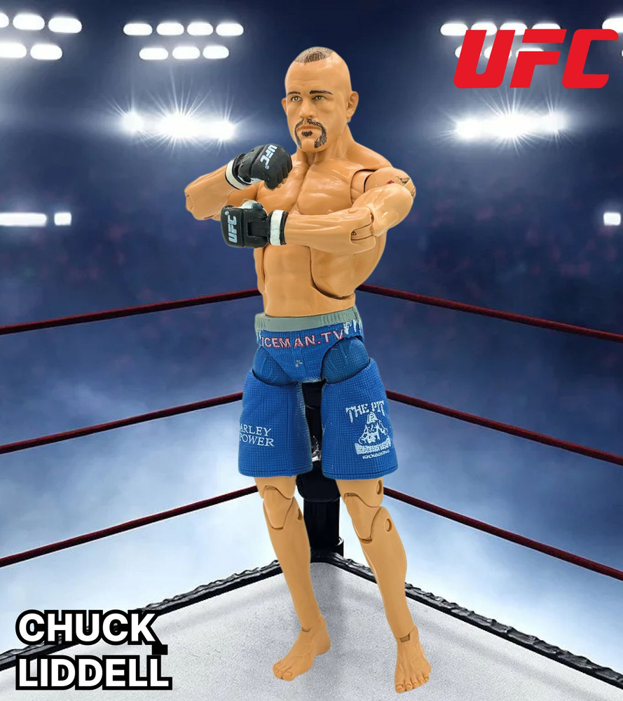 Фигурка UFC Chuck Liddell (Чак Лидделл) фигурки людей,Шарнирная UFC игрушка подарок для мальчика 20см #1