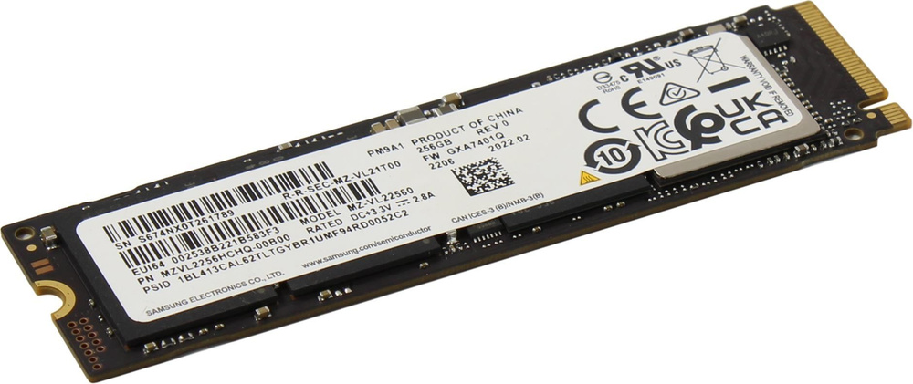 Samsung 256 ГБ Внутренний SSD-диск Твердотельный накопитель 256GB SSD PM9A1 R6400M s W2700M s M.2 NVMe #1