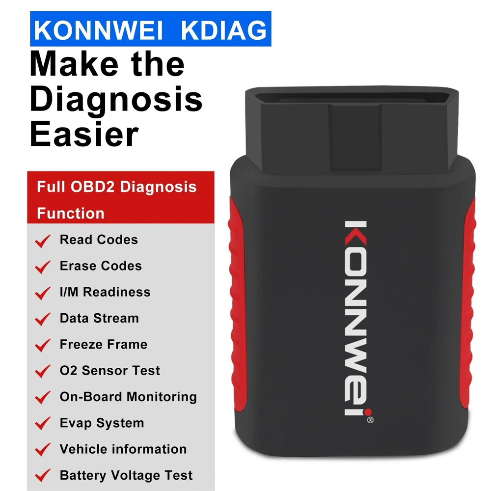 KONNWEI KDIAG 2024 MINI OBD2 автомобильный сканер полной системы диагностический инструмент  #1