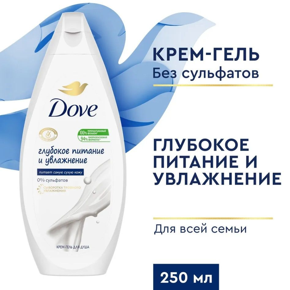 Dove Средство для душа, гель, 250 мл #1