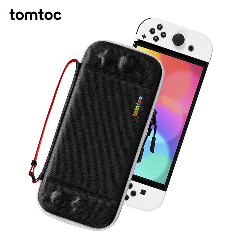 Защитный чехол для хранения tomtoc Switch Oled/Switch G05 Slim Fancy Case, Радуга плюс черный  #1