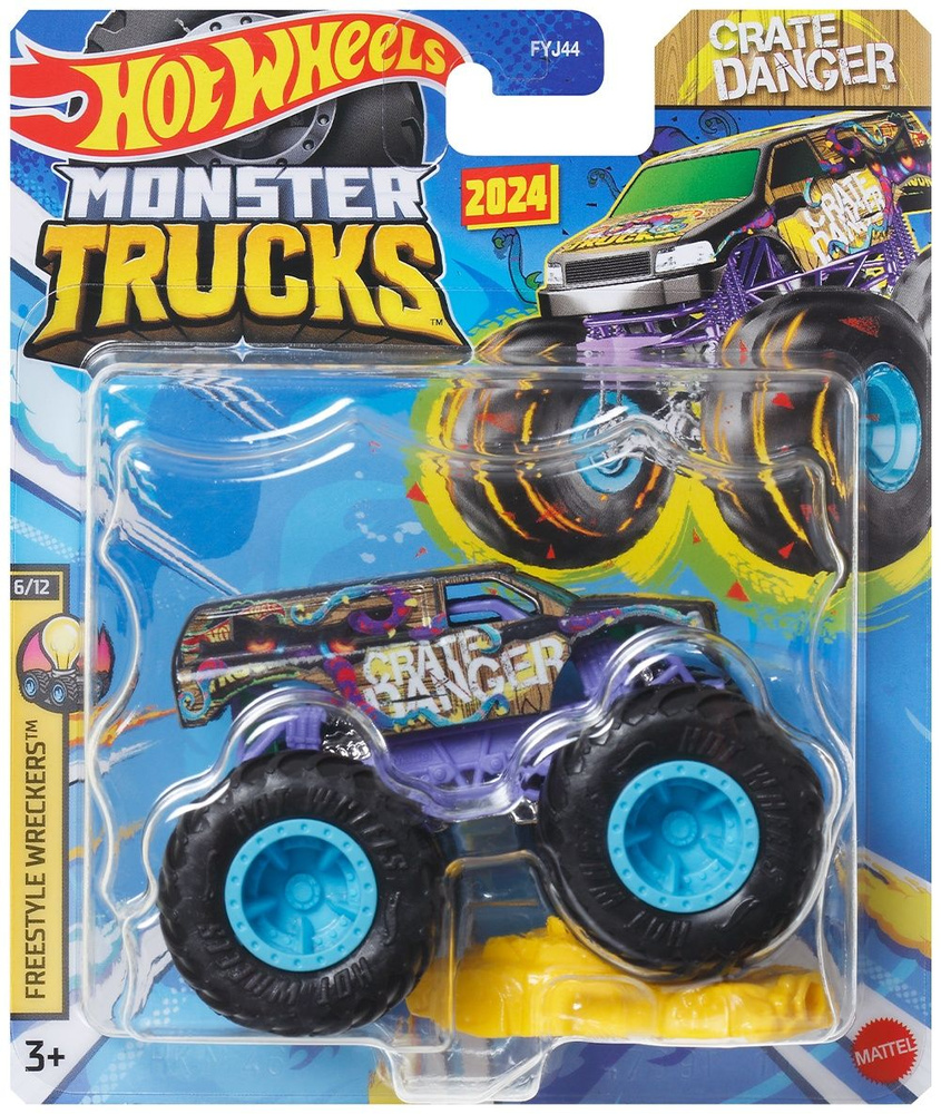 Монстр трак Хот вилс, машинки для мальчиков Mattel, машина Hot Wheels Monster Truck 1:64 FYJ44_HTM61 #1