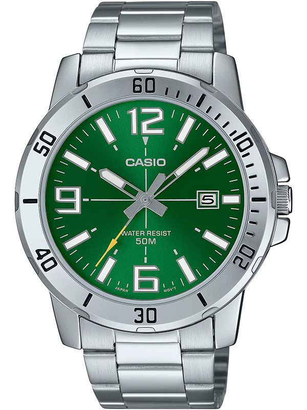 Кварцевые мужские наручные часы Casio Collection MTP-VD01D-3B с индикацией текущей даты  #1