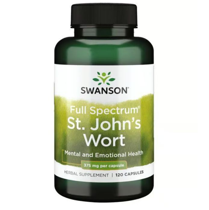 Swanson, Full Spectrum St. John's Wort, Зверобой 375 мг 120 капсул, Витамины для нервной системы, для #1