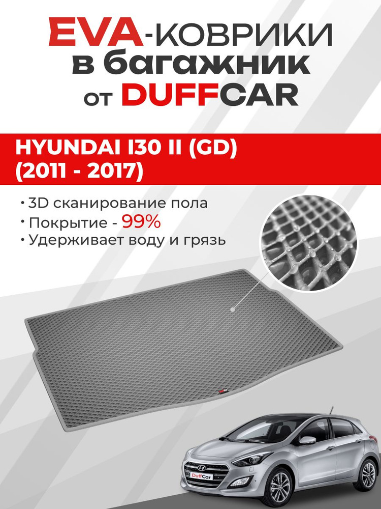 EVA коврик в багажник Hyundai i30 II (GD) (2011 - 2017) баг #1