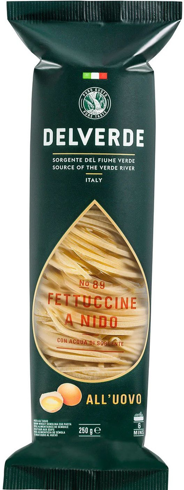 Макароны Delverde Fettuccine allUovo A Nido №89 250г #1