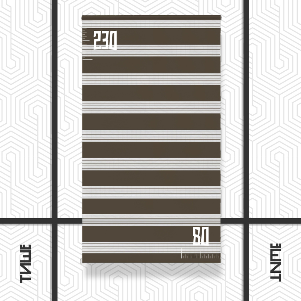 Рулонные шторы жалюзи День-ночь Коричневый 80 на 230 #1