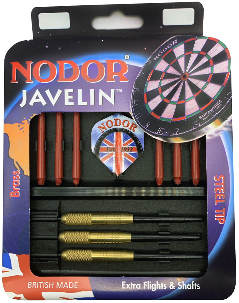 Набор из дротиков 18гр Nodor Javelin Brass steeltip c аксессуарами для игры в Дартс  #1