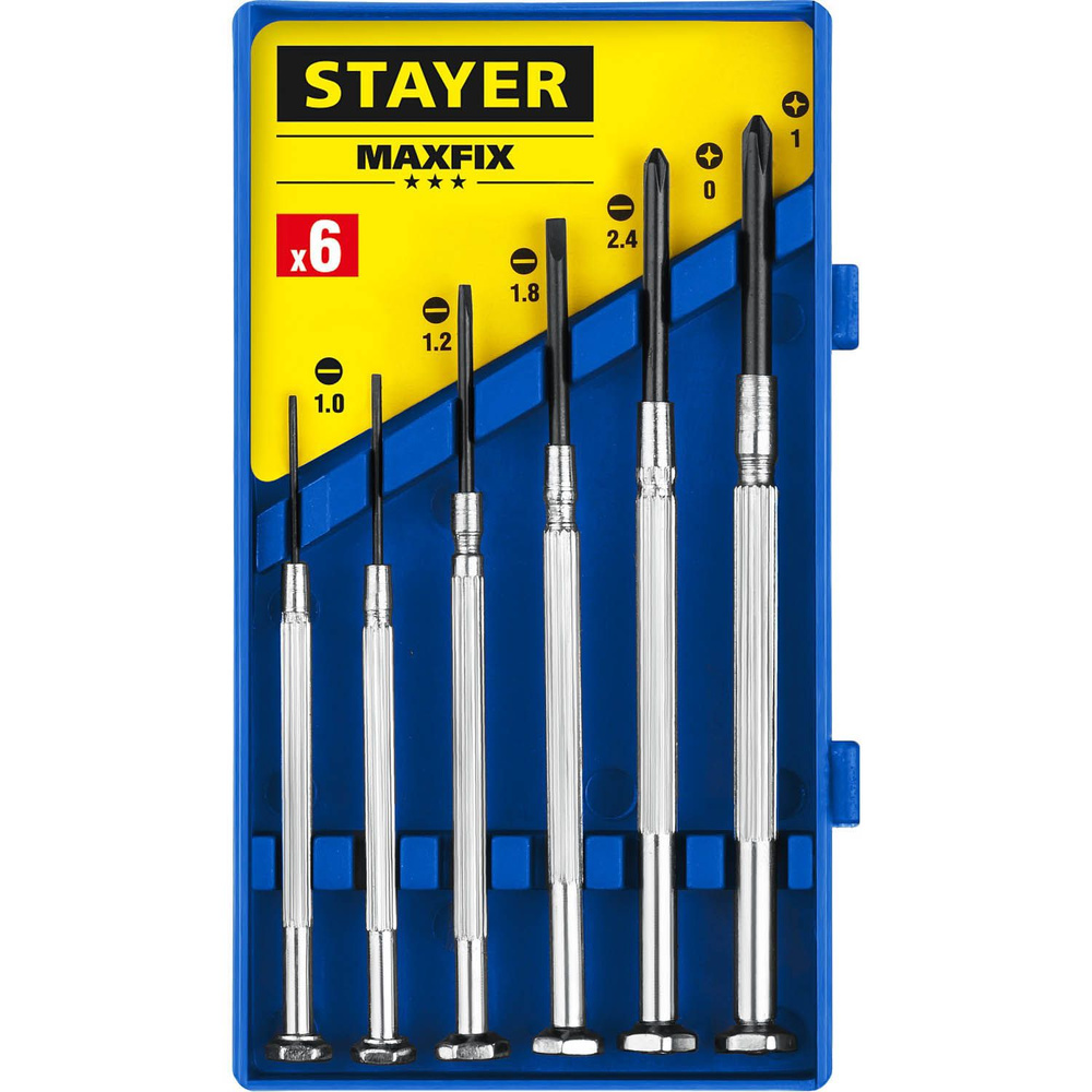 STAYER 6 предм., часовые отвертки (2560-H6) #1