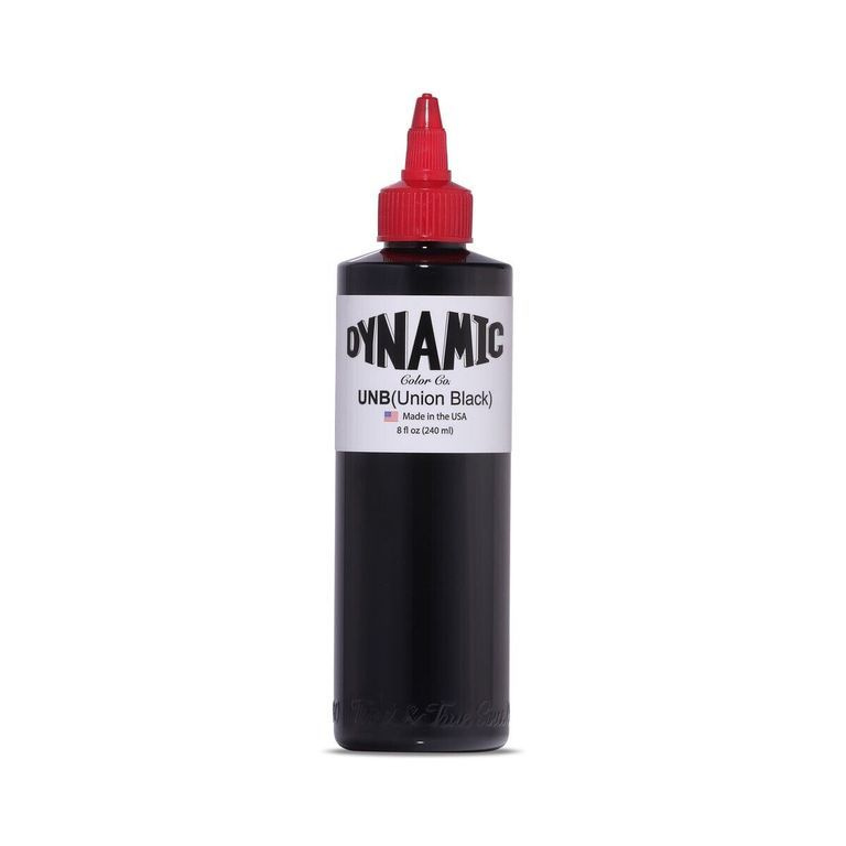 Черная тату краска Dynamic Ink Union Black Tattoo (8OZ - 240мл) #1