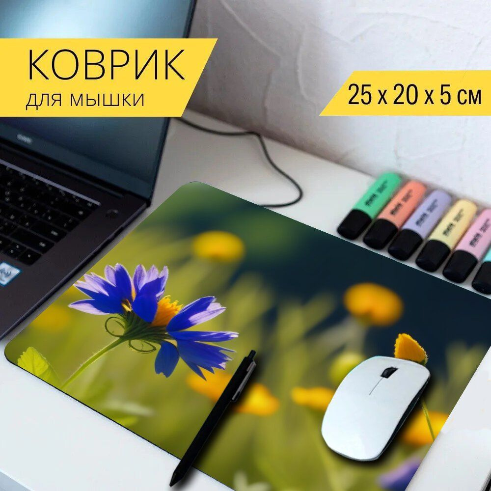 LotsPrints Коврик для мыши poc-PLACES-FLOWER-1556, разноцветный #1